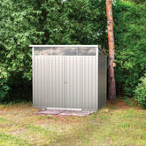 Abri de jardin en métal gris 5,22m² + kit d'ancrage + kit de fondation DURAMAX Ma boutique